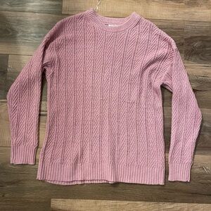 Pink Cable Knit Sweater